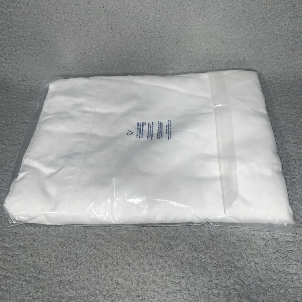 VTG Lands' End King Flat Sheet White Supima Cotton 250 Count Made in USA *Sealed